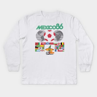 Mexico 86 World Cup Kids Long Sleeve T-Shirt